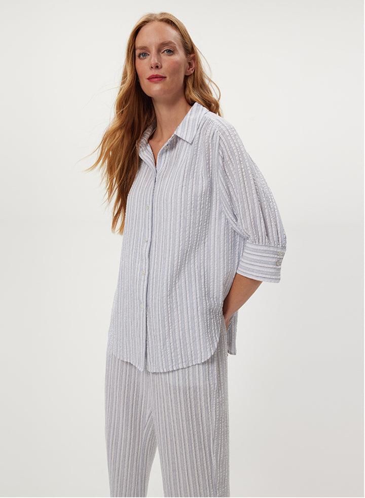 CATHERINE PUFF SLEEVE BUTTON UP