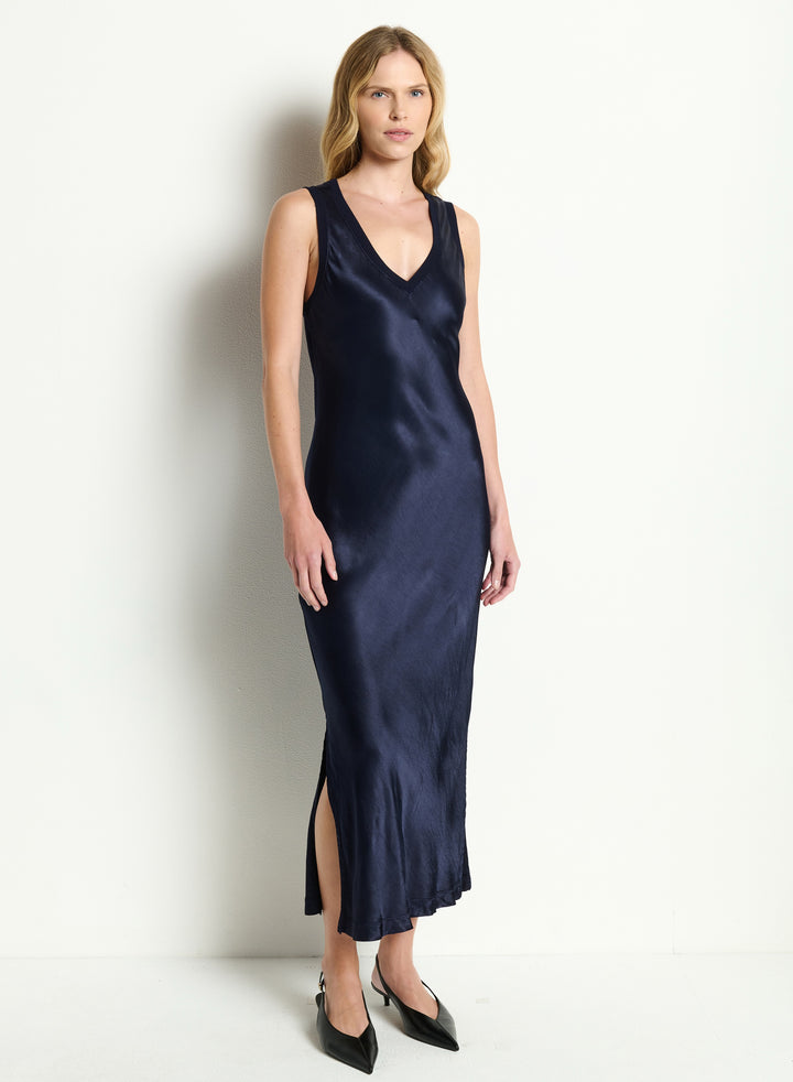 RANDI V-NECK MIDI DRESS