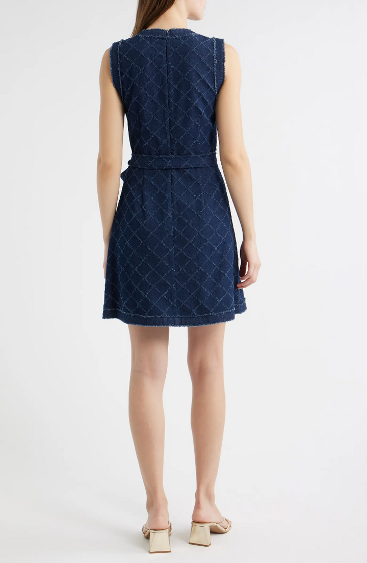 JACQUARD DENIM DRESS