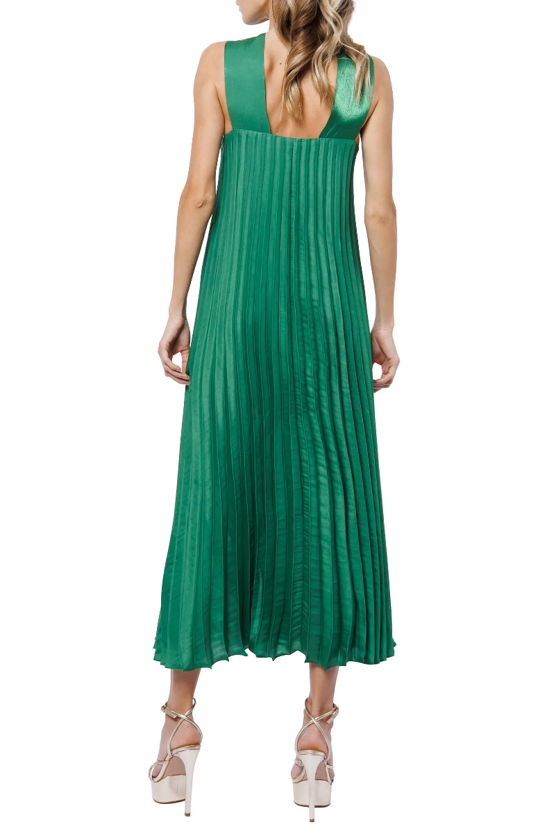 MELISA PLEATED HALTER DRESS
