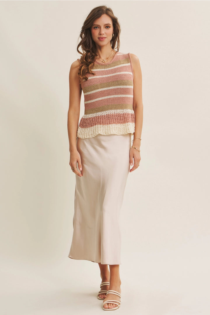 SILKY SATIN BIAS CUT SKIRT