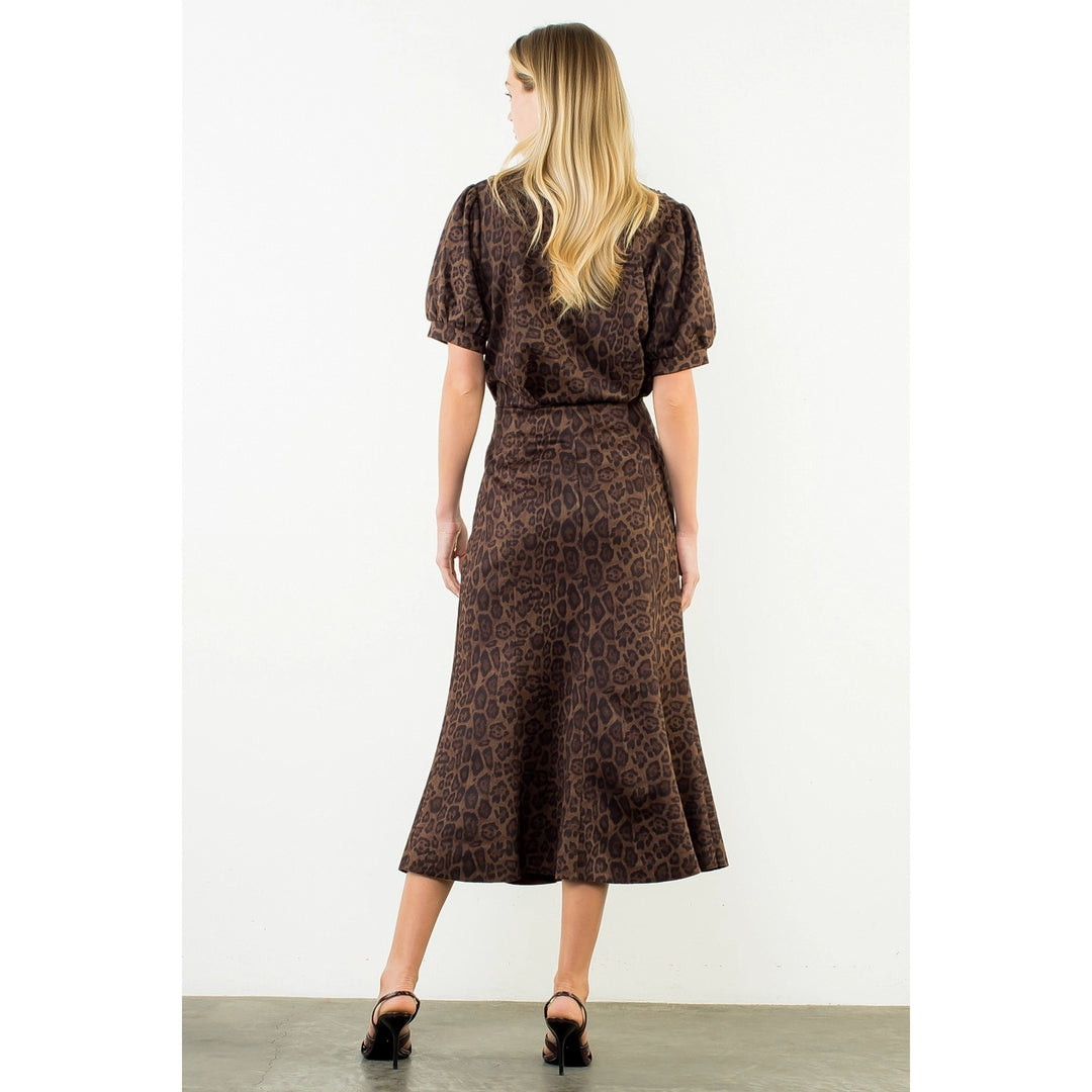 LONG ANIMAL PRINT SKIRT