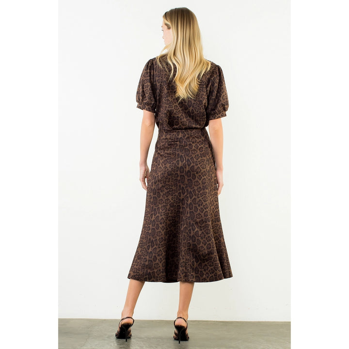 LONG ANIMAL PRINT SKIRT