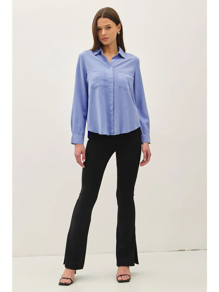 TENCEL ROLLED CUFF SHIRT
