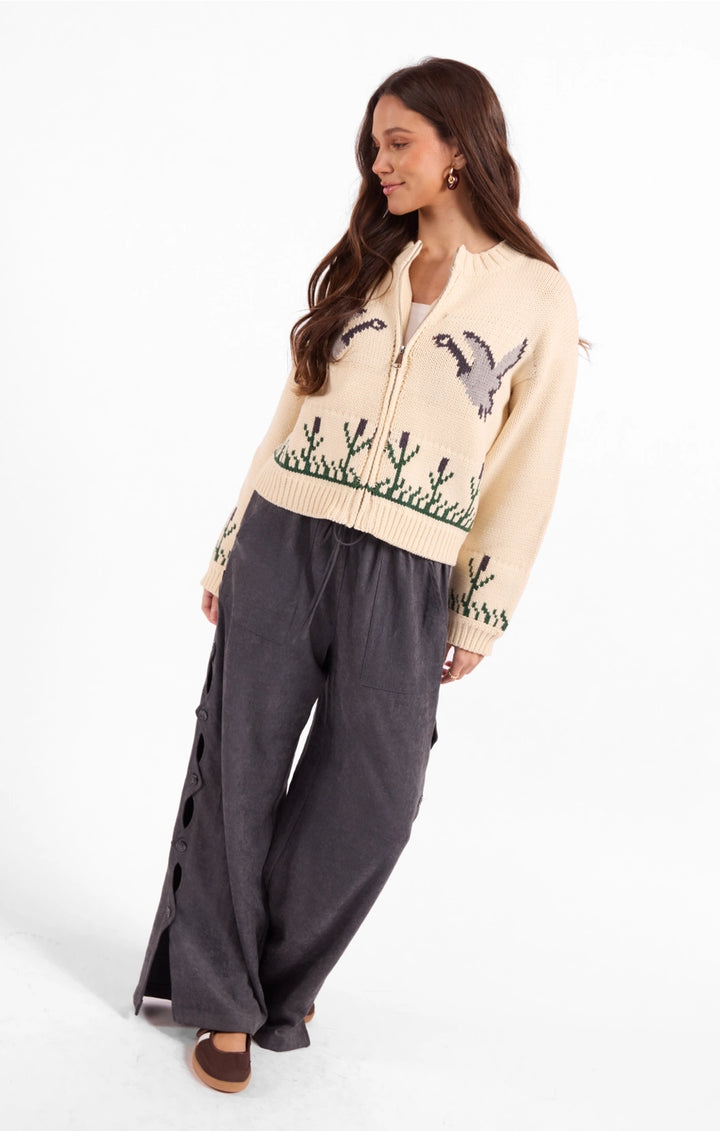 SONGBIRD ZIP SWEATER