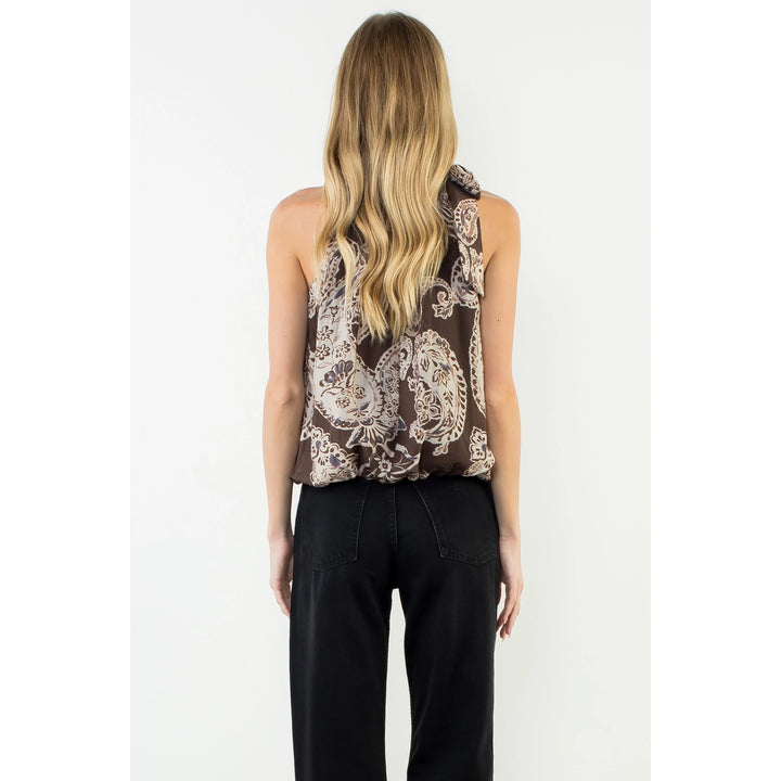 HALTER PAISLEY PRINT TOP