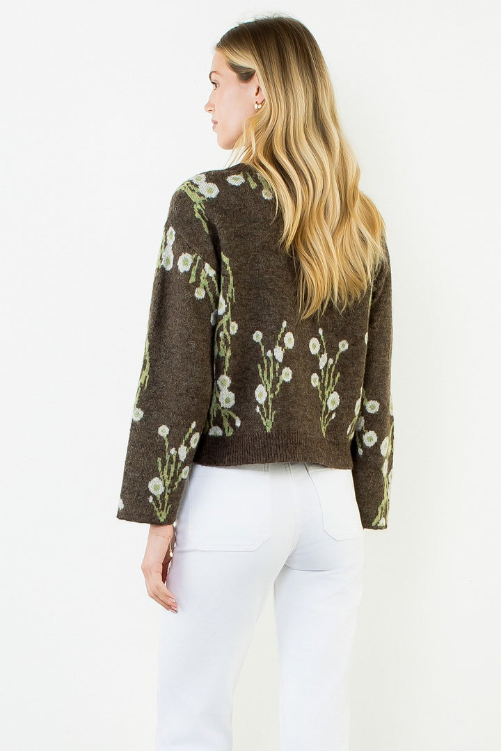 CHERRY BLOSSOM PRINT CARDIGAN