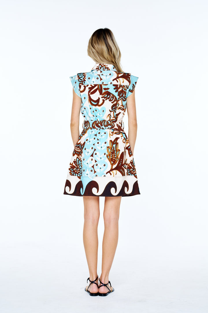 Fay Printed Sleeveless Mini Dress