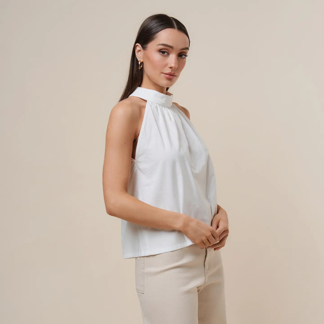 HALTER NECK BLOUSE TOP