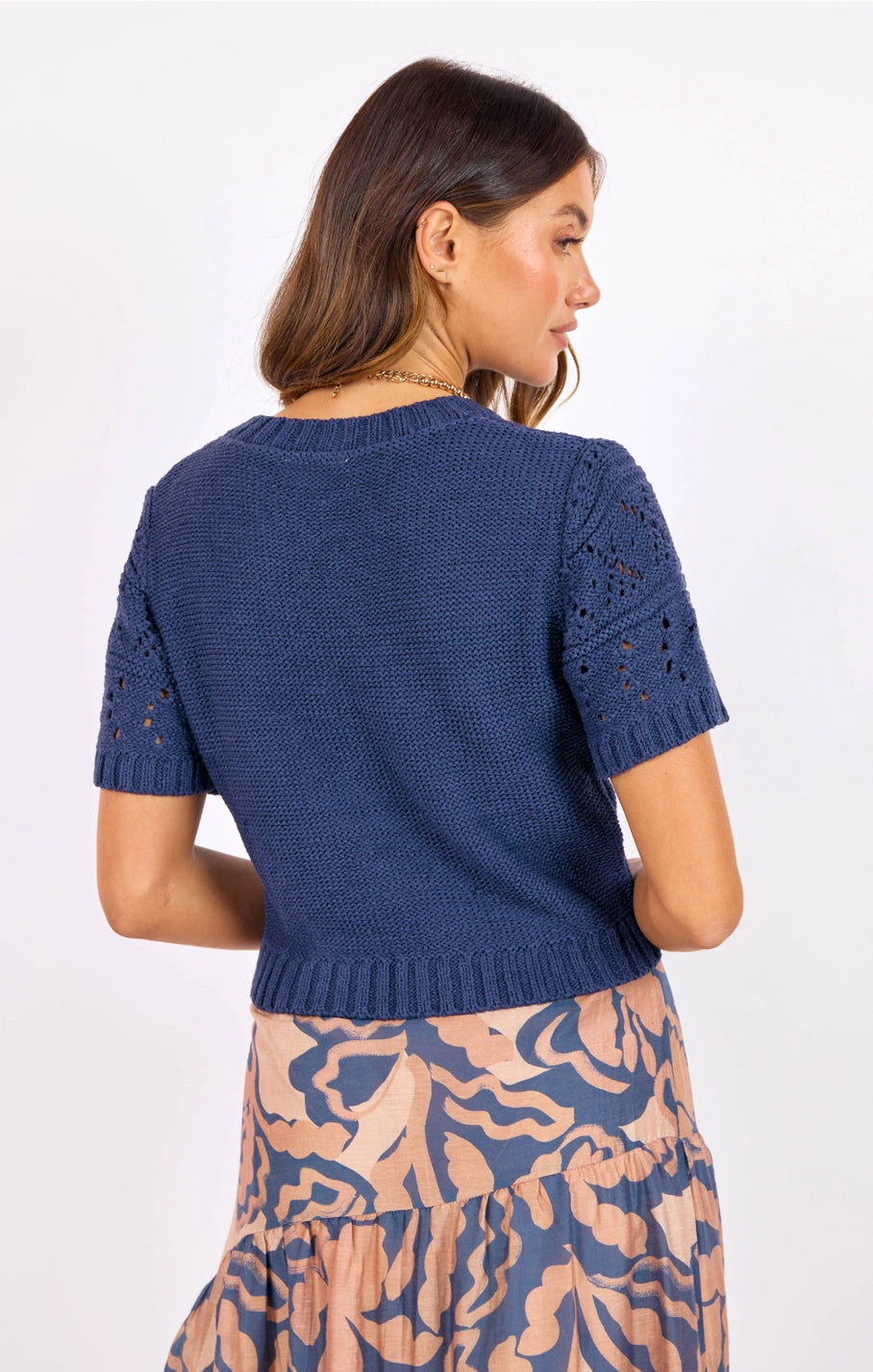 JANICE SHORT SLEEVE SWEATER