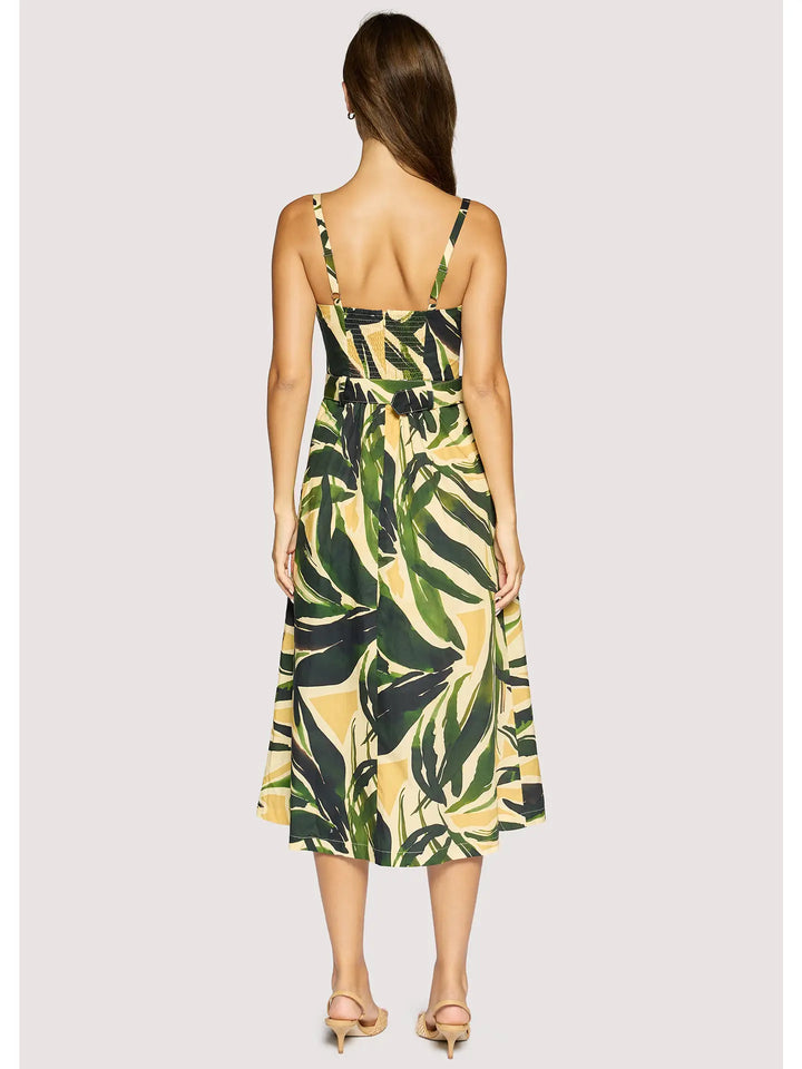 PALM SERENADE MIDI DRESS