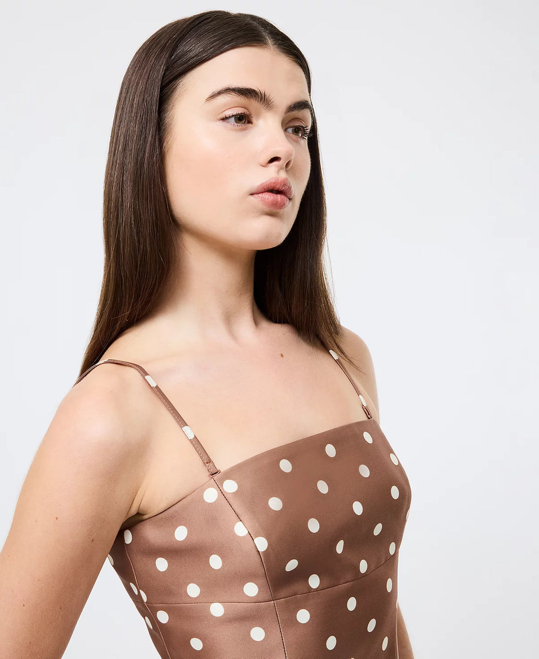 STRUCTURED TAFFETA POLK DOT DRESS