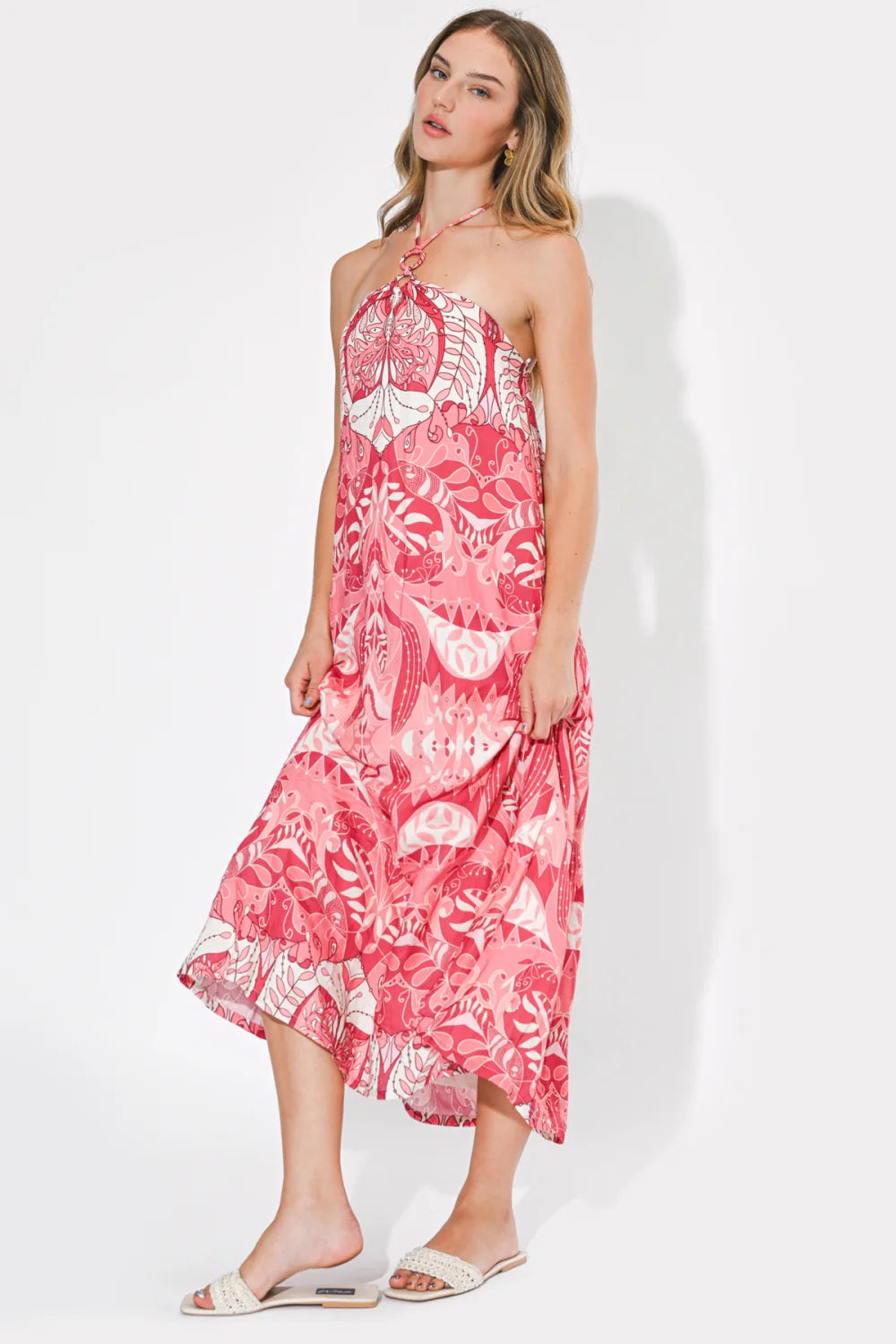 ANYA O RING HALTER MAXI DRESS