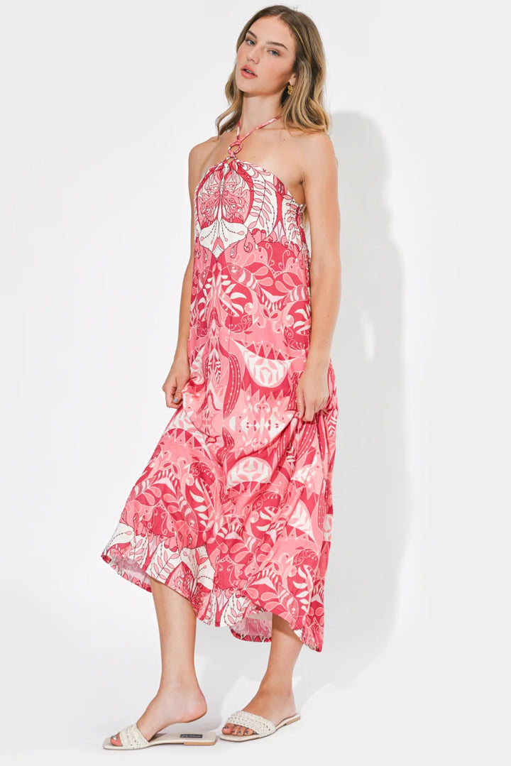 ANYA O RING HALTER MAXI DRESS