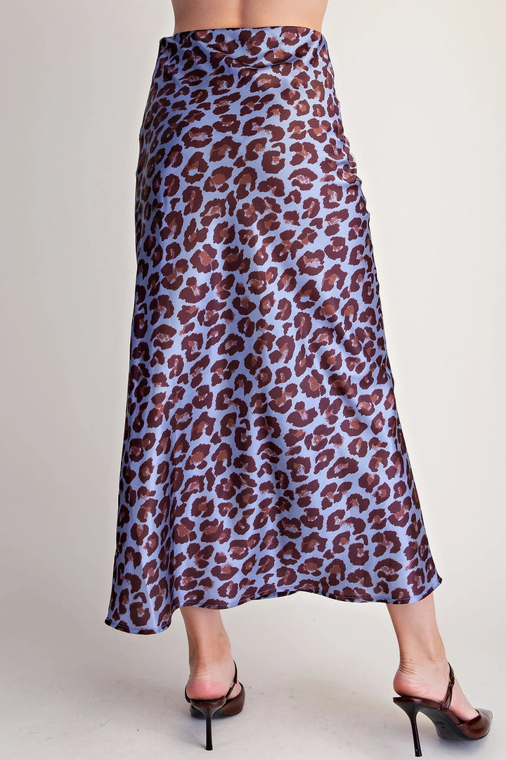 HIGH WAIST ANIMAL MIDI SKIRT