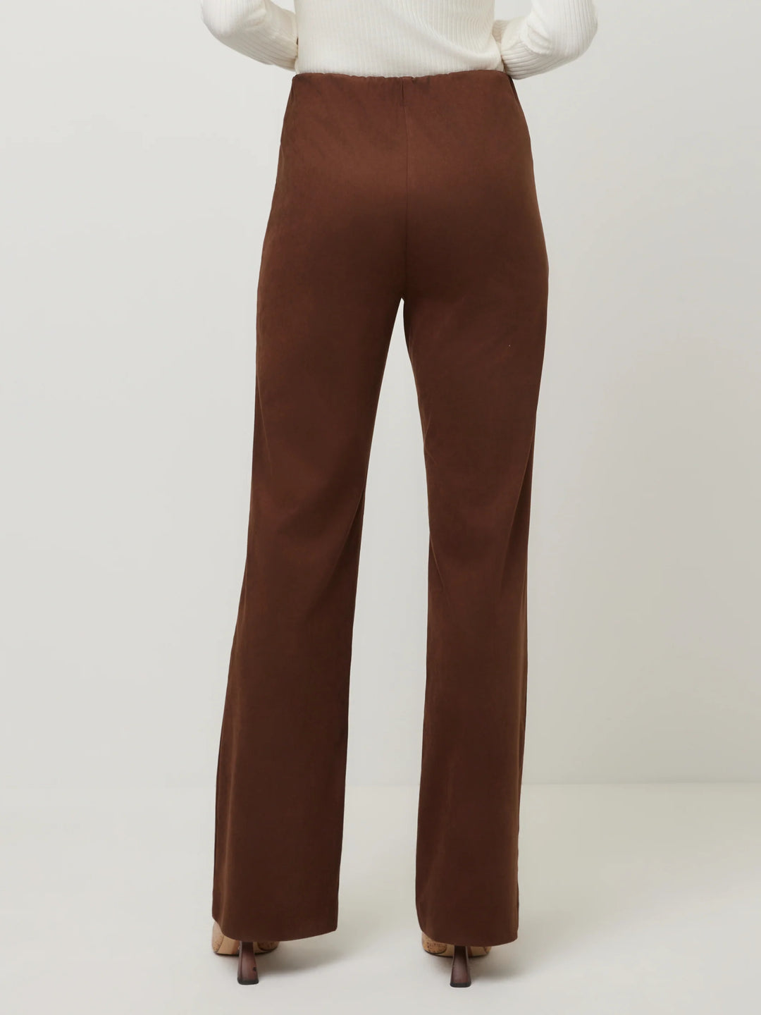ELLIE FAUX SUEDE BOOTCUT PANTS