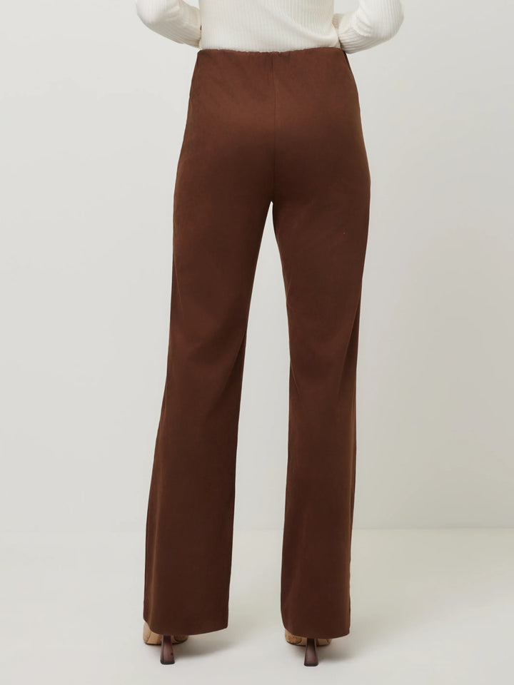 ELLIE FAUX SUEDE BOOTCUT PANTS