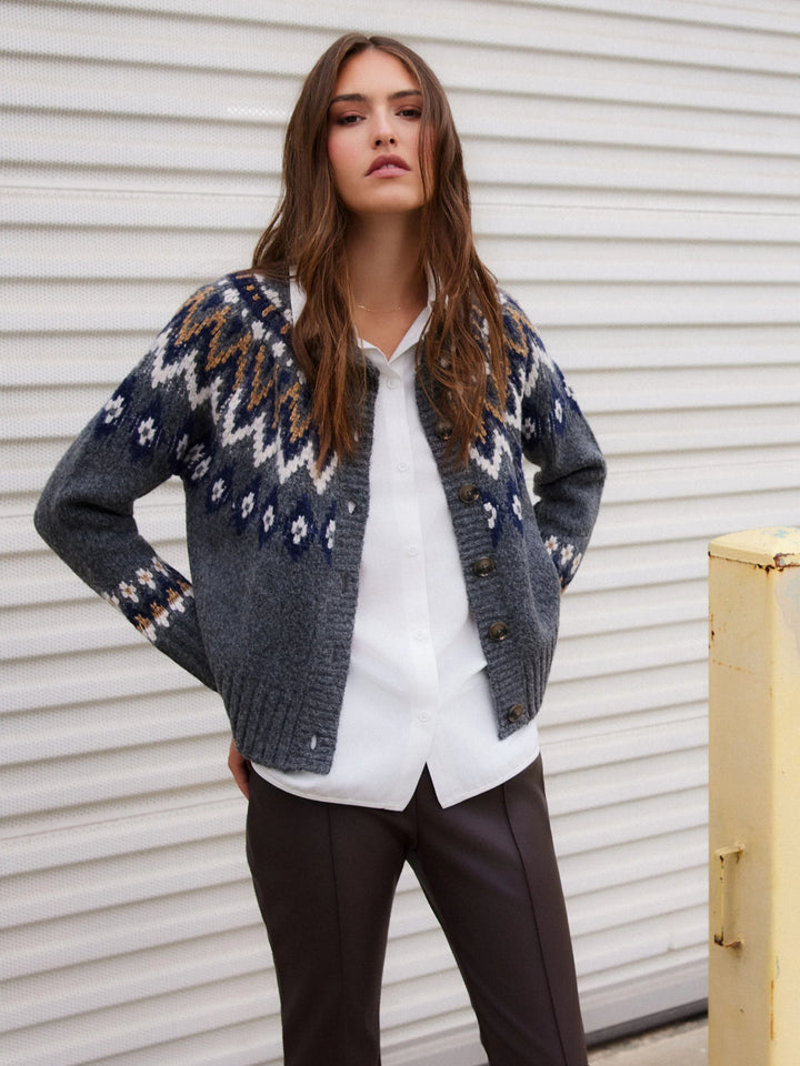 ALINA MIXED MEDIA CARDIGAN