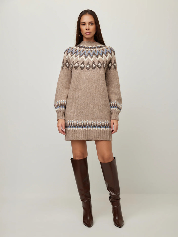 VERA JACQUARD SWEATER DRESS