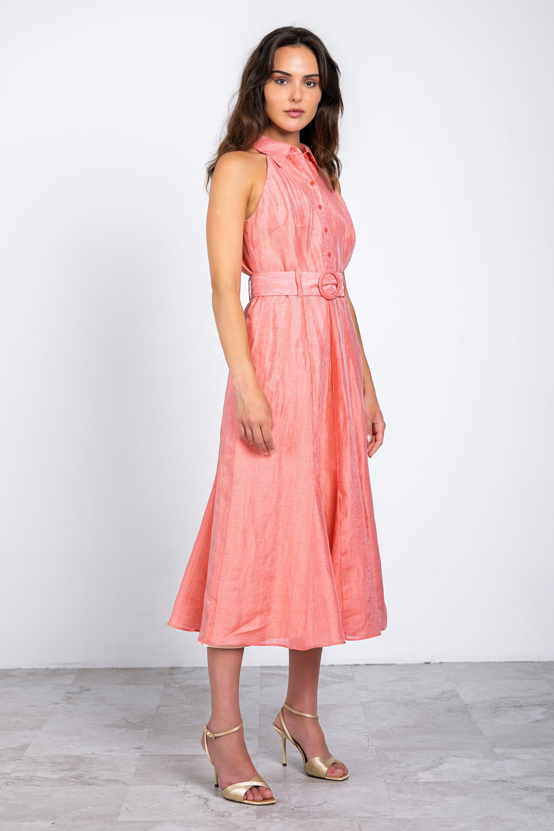 JOLENE MIDI DRESS CORAL B / Medium / BPW1580