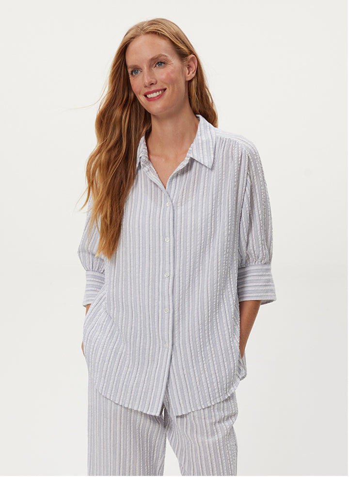 CATHERINE PUFF SLEEVE BUTTON UP