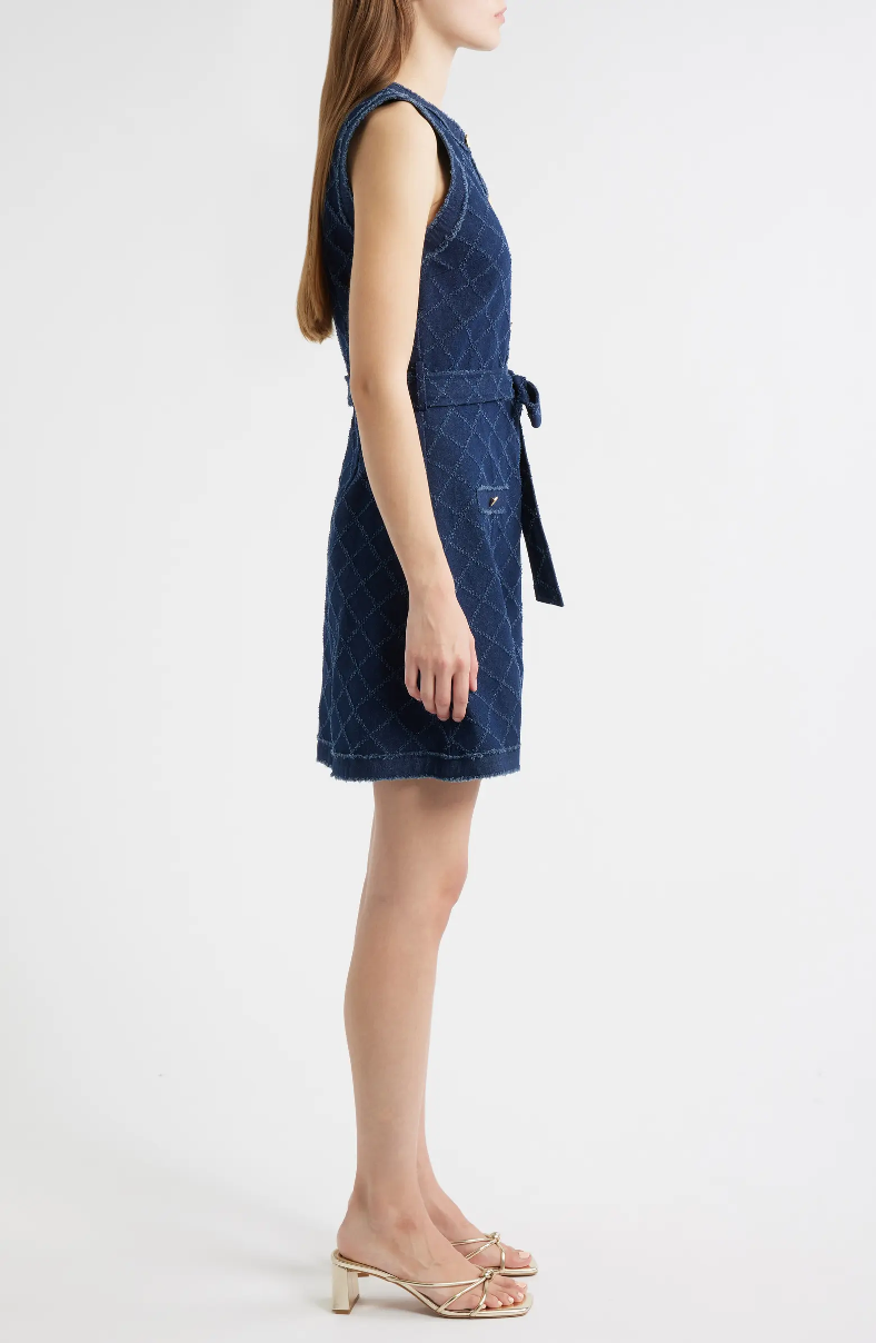 JACQUARD DENIM DRESS