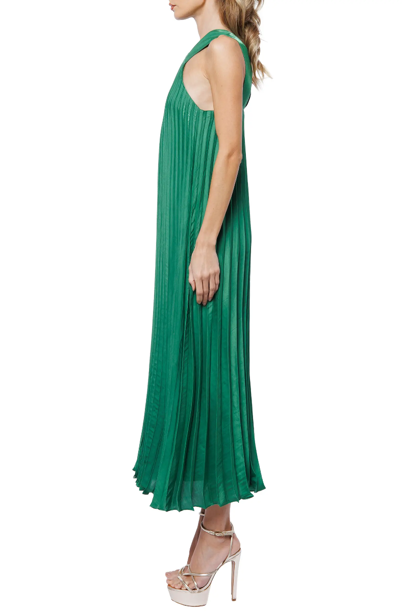 MELISA PLEATED HALTER DRESS