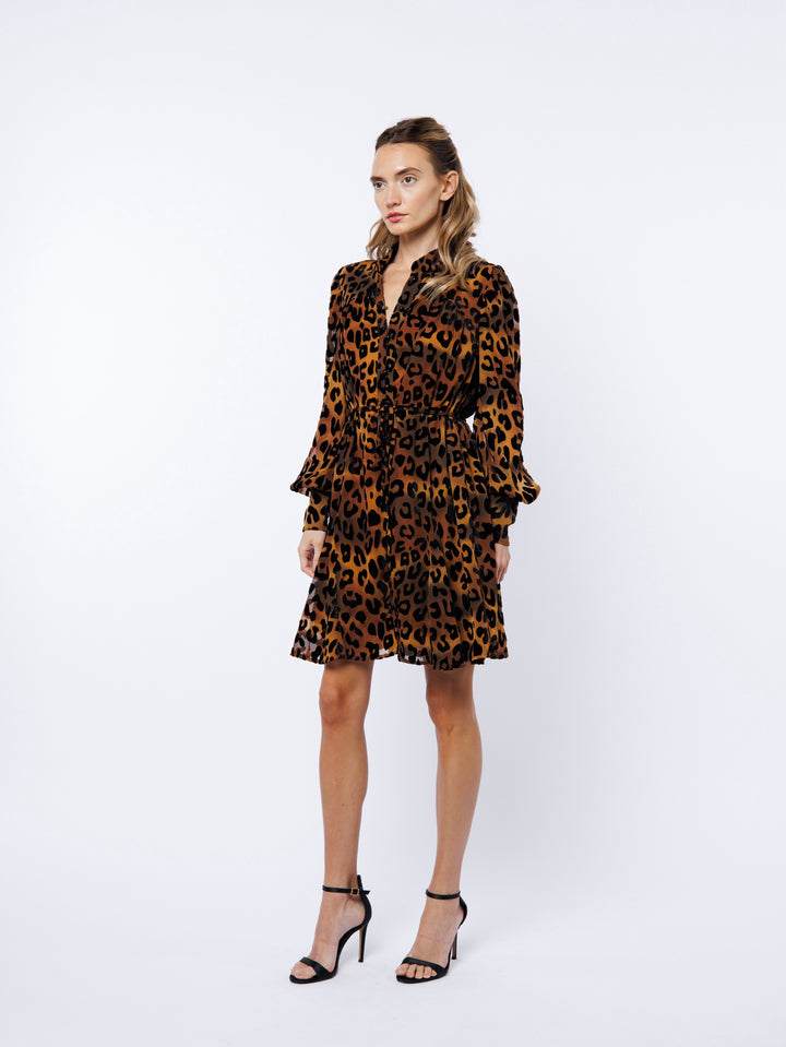 SUXIE ANIMAL BURNOUT MINI DRESS