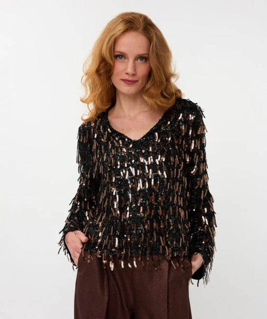 FRINGES SEQUINS TOP