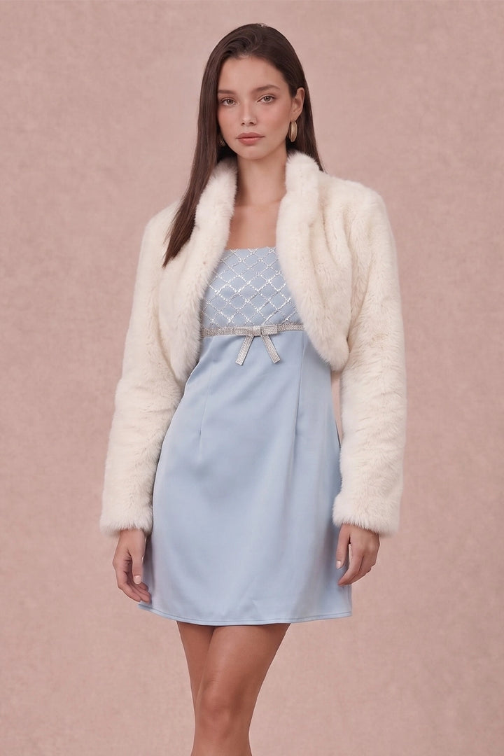 FAUX FUR BOLERO JACKET