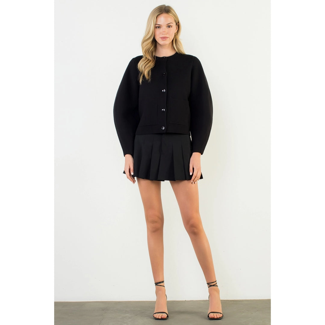 LONG SLEEVE CROPPED CARDIGAN