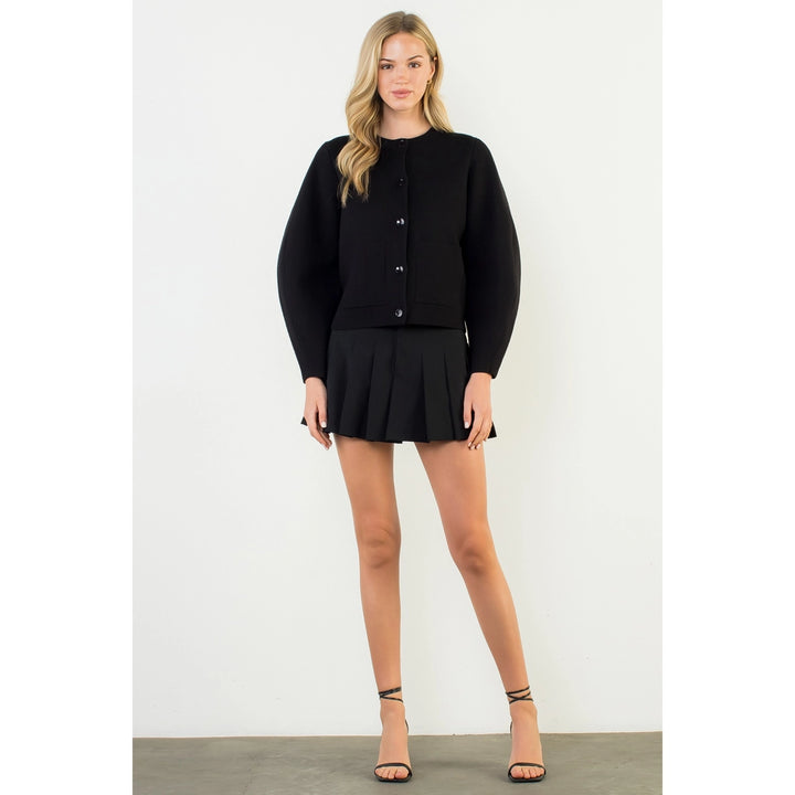 LONG SLEEVE CROPPED CARDIGAN