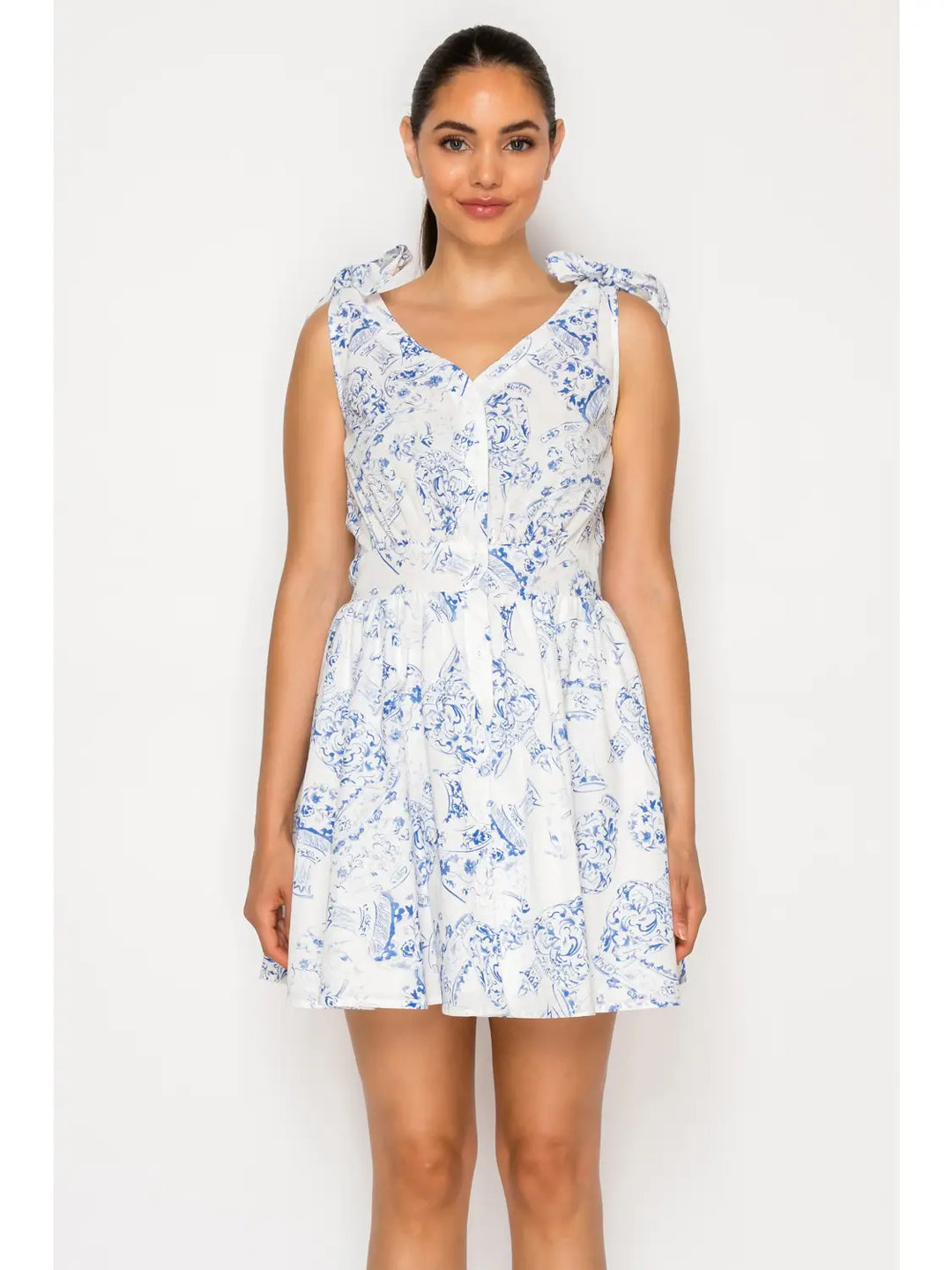 DELOS PORCELAIN SHORT DRESS