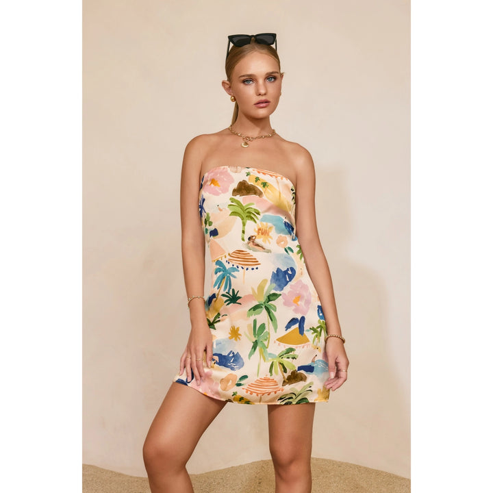 ISLA BONITA STRAPLESS BACK DETAIL MINI DRESS