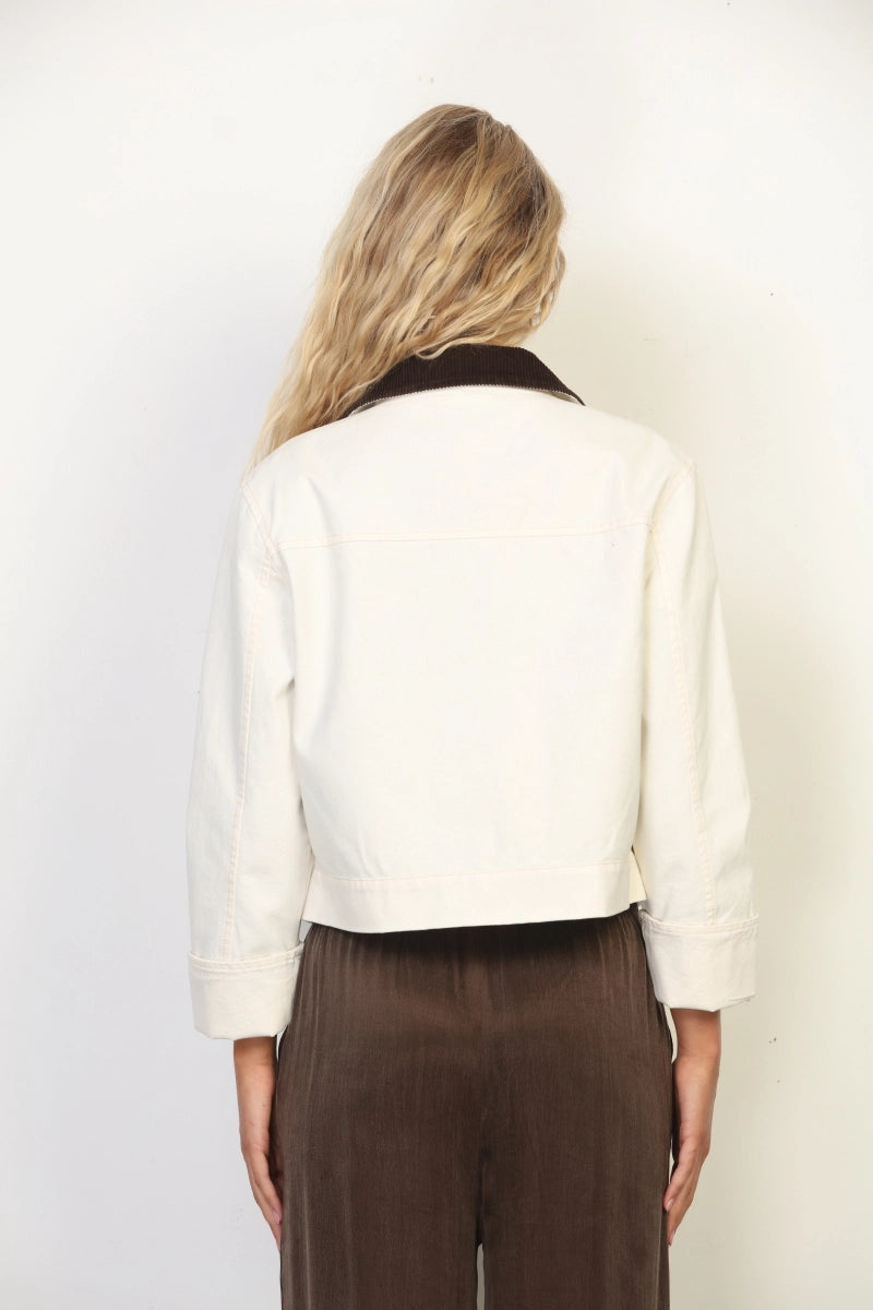 GARMENT FADED WASH CANVAS BARN JACKET