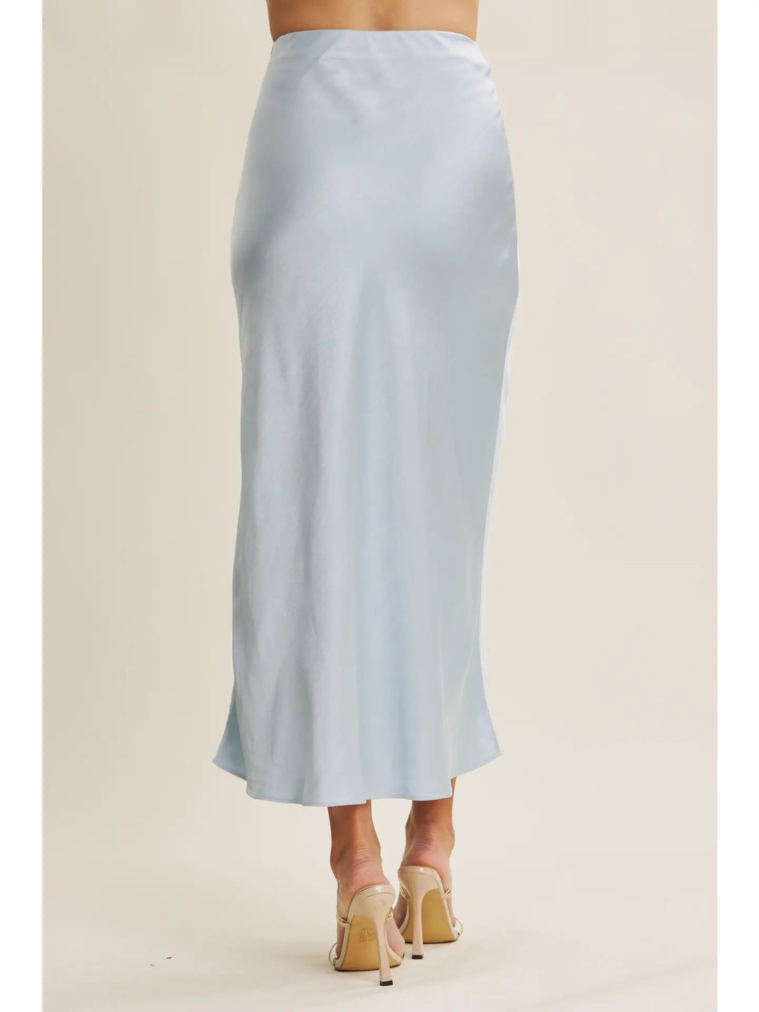 SILKY SATIN BIAS CUT SKIRT