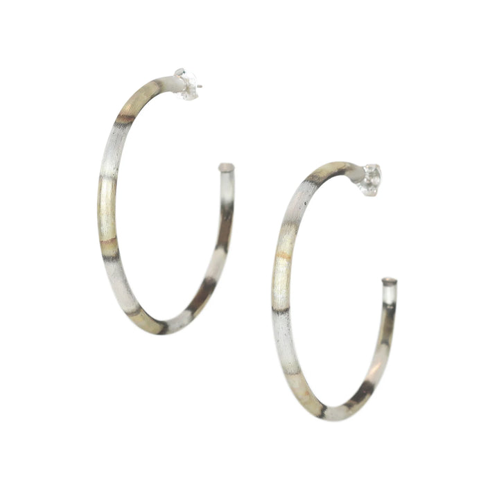 PETITE EVERYBODY'S FAV HOOPS - BURNISHED SILVER