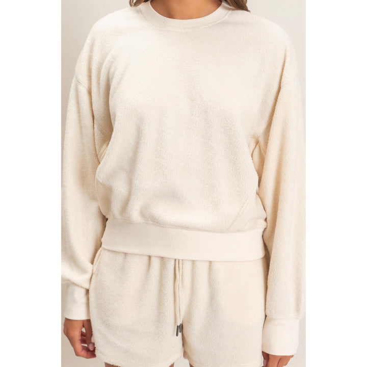 CONTRAST SWEATSHIRT &amp; SHORTS SET