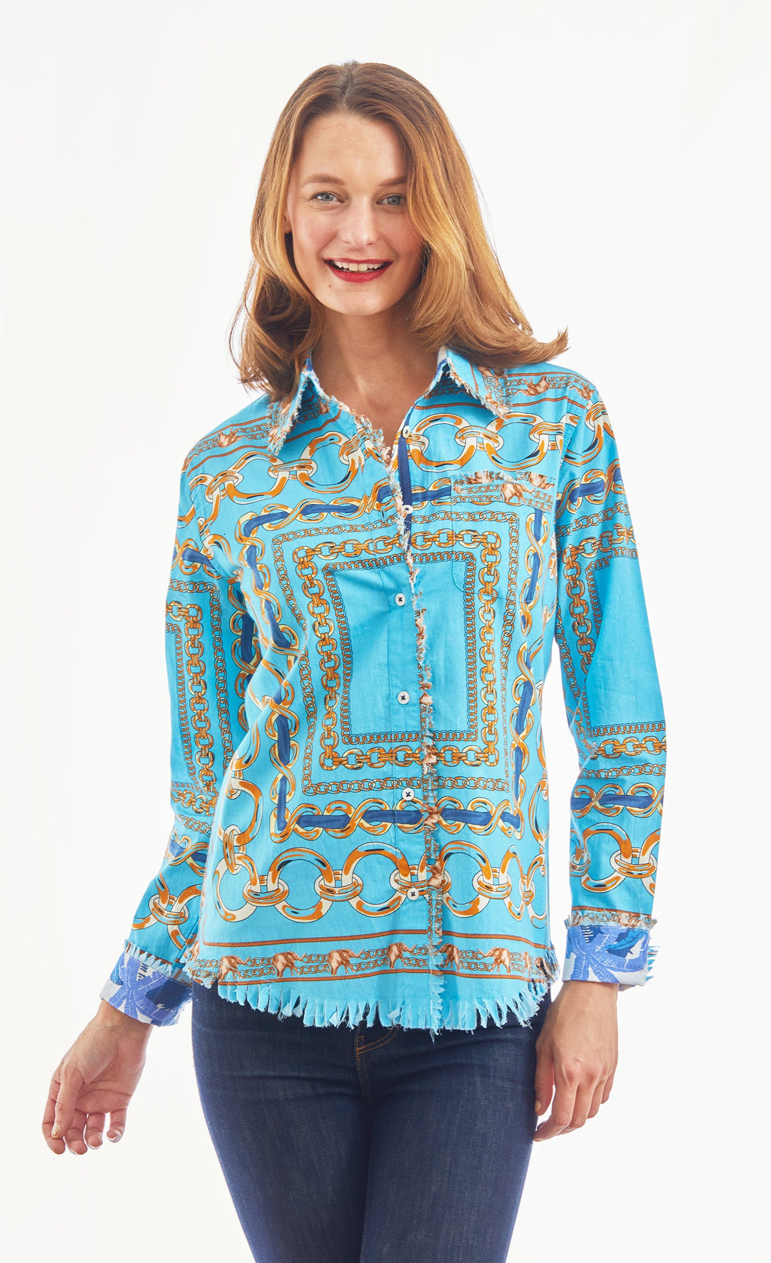 Cape Cod Tunic Bluee Links with Ellies XS / 4949-S614