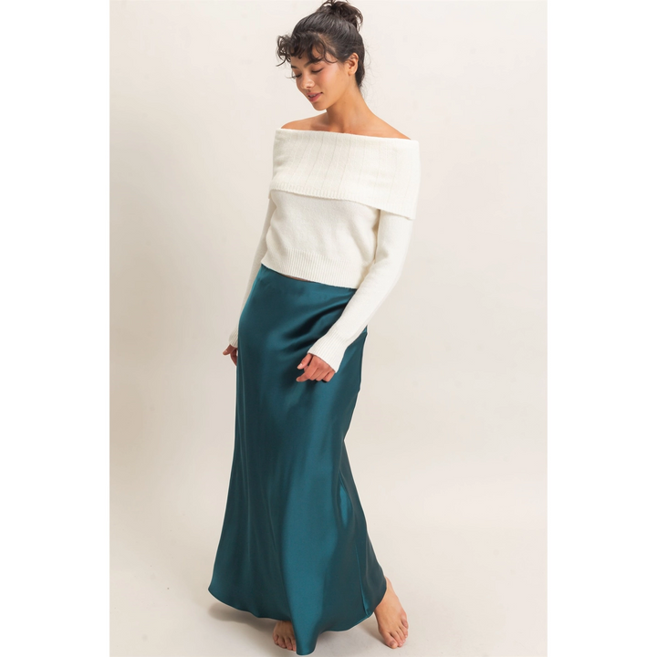 SATIN MAXI SKIRT