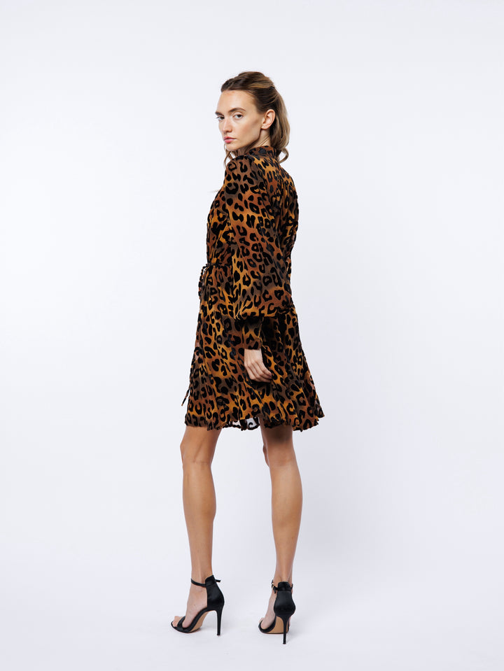 SUXIE ANIMAL BURNOUT MINI DRESS