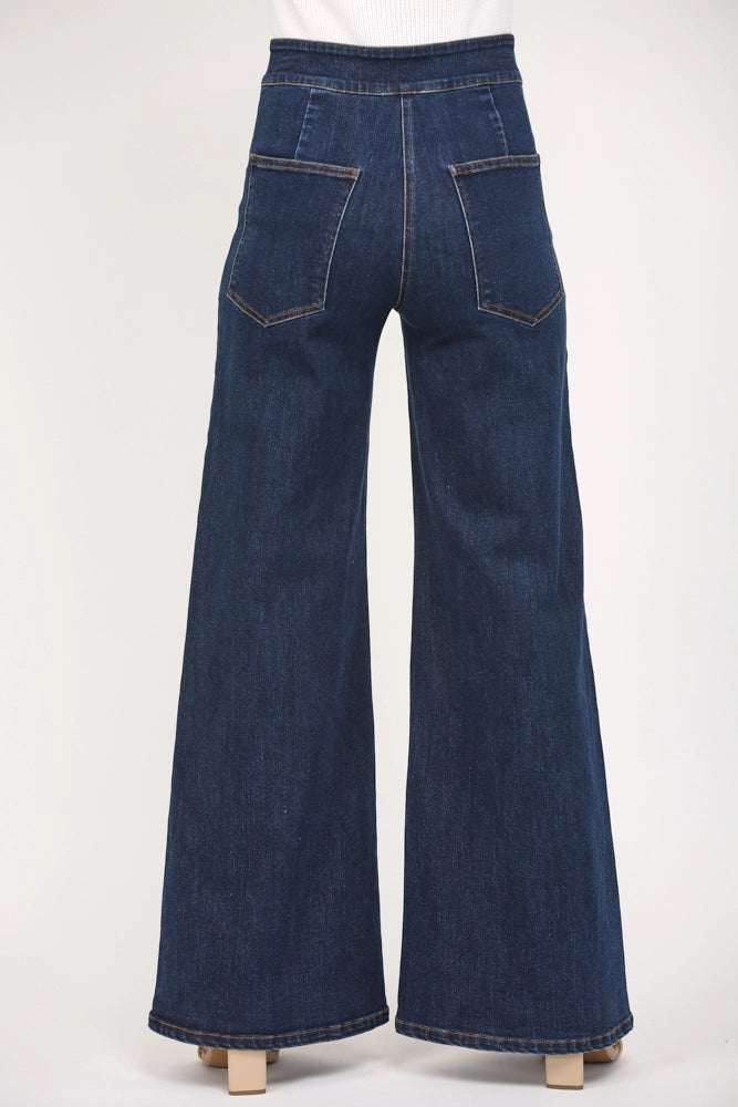 HIGH WAISTED WIDE LEG JEAN