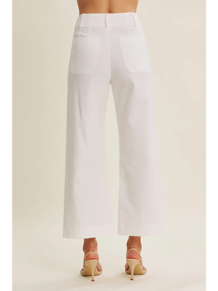 STRETCHY ANKLE PANTS WITH POCKETS
