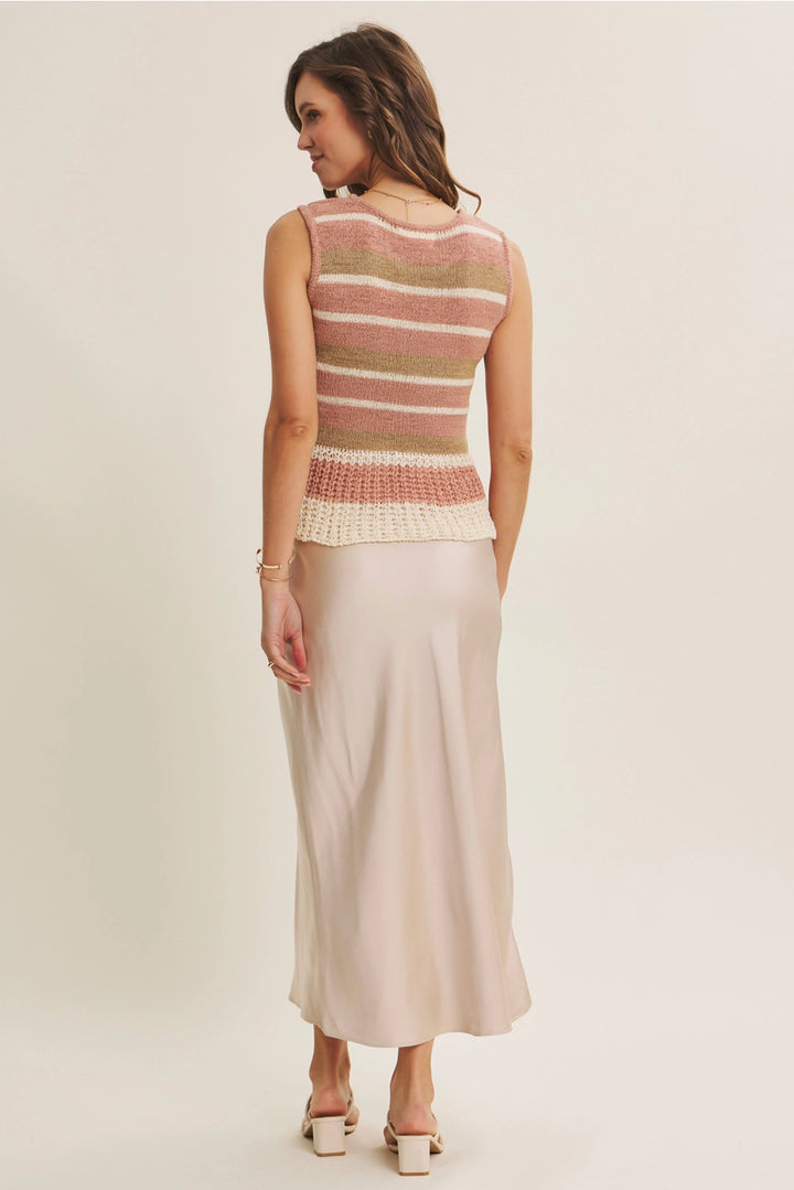 SILKY SATIN BIAS CUT SKIRT