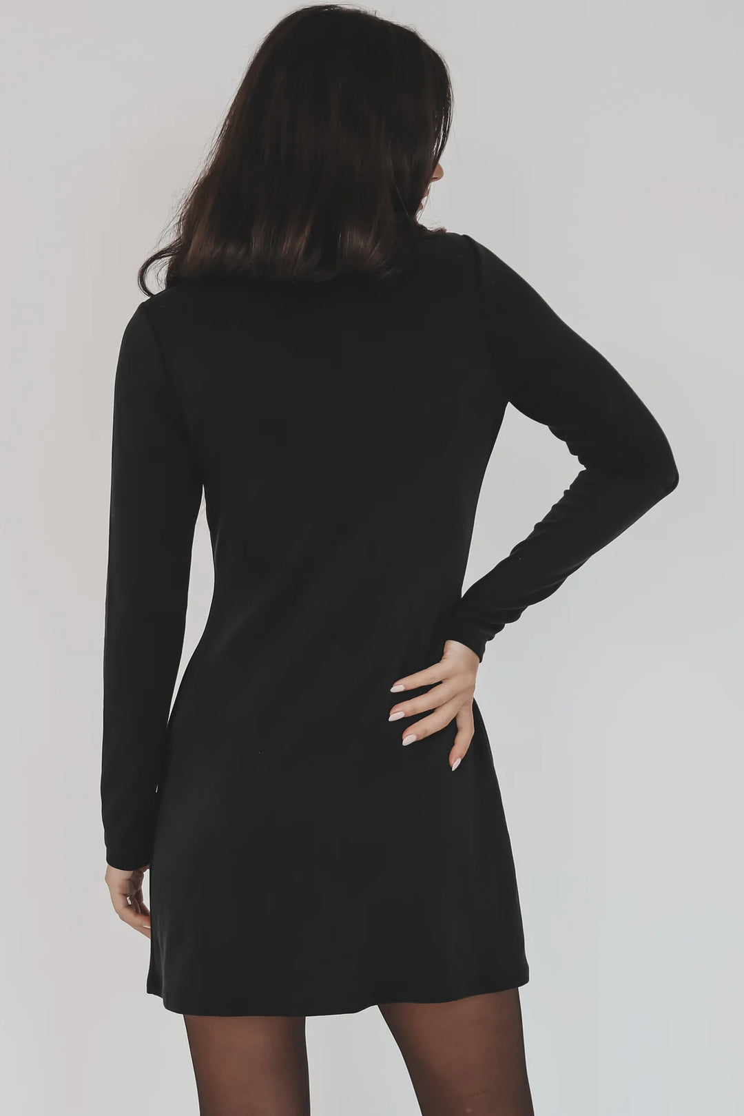 HUSTLE HIGH MOCKNECK KNIT MINI DRESS