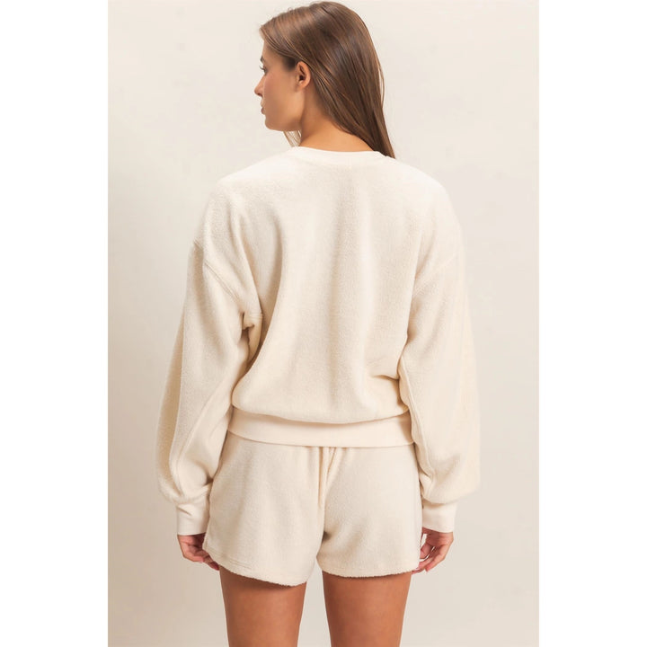 CONTRAST SWEATSHIRT &amp; SHORTS SET