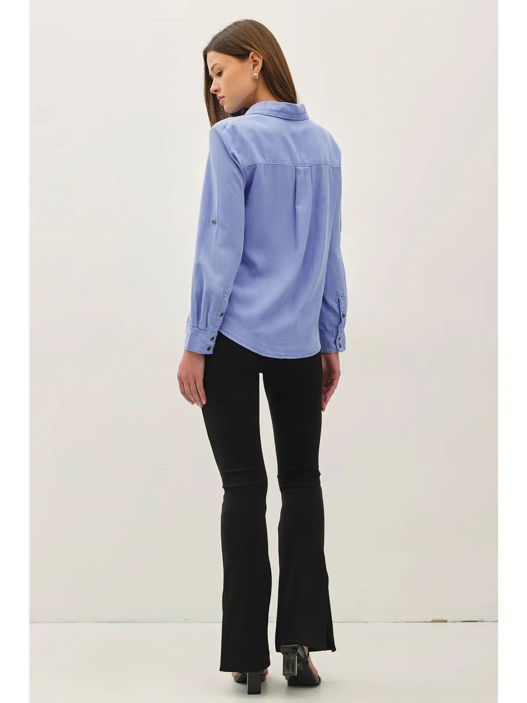 TENCEL ROLLED CUFF SHIRT