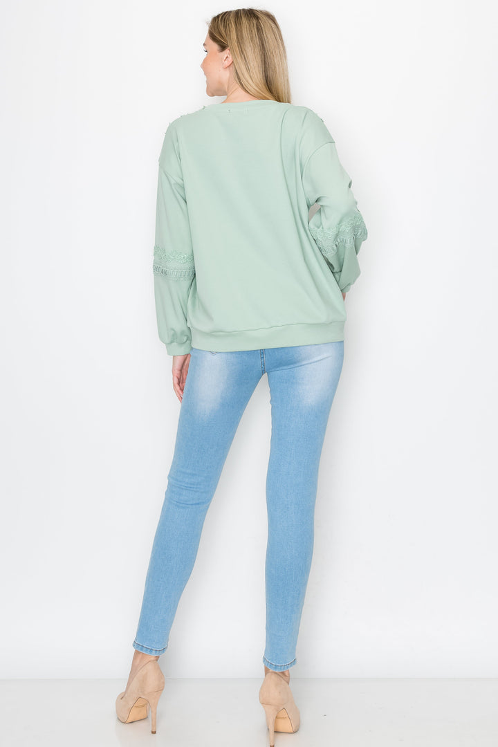 Rabiah Pointe Knit with Lace