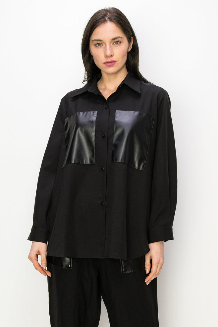 Willa Shirt with Leather Patches
