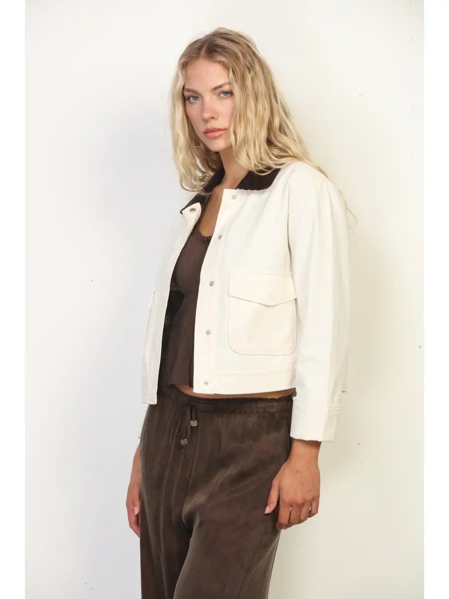 GARMENT FADED WASH CANVAS BARN JACKET